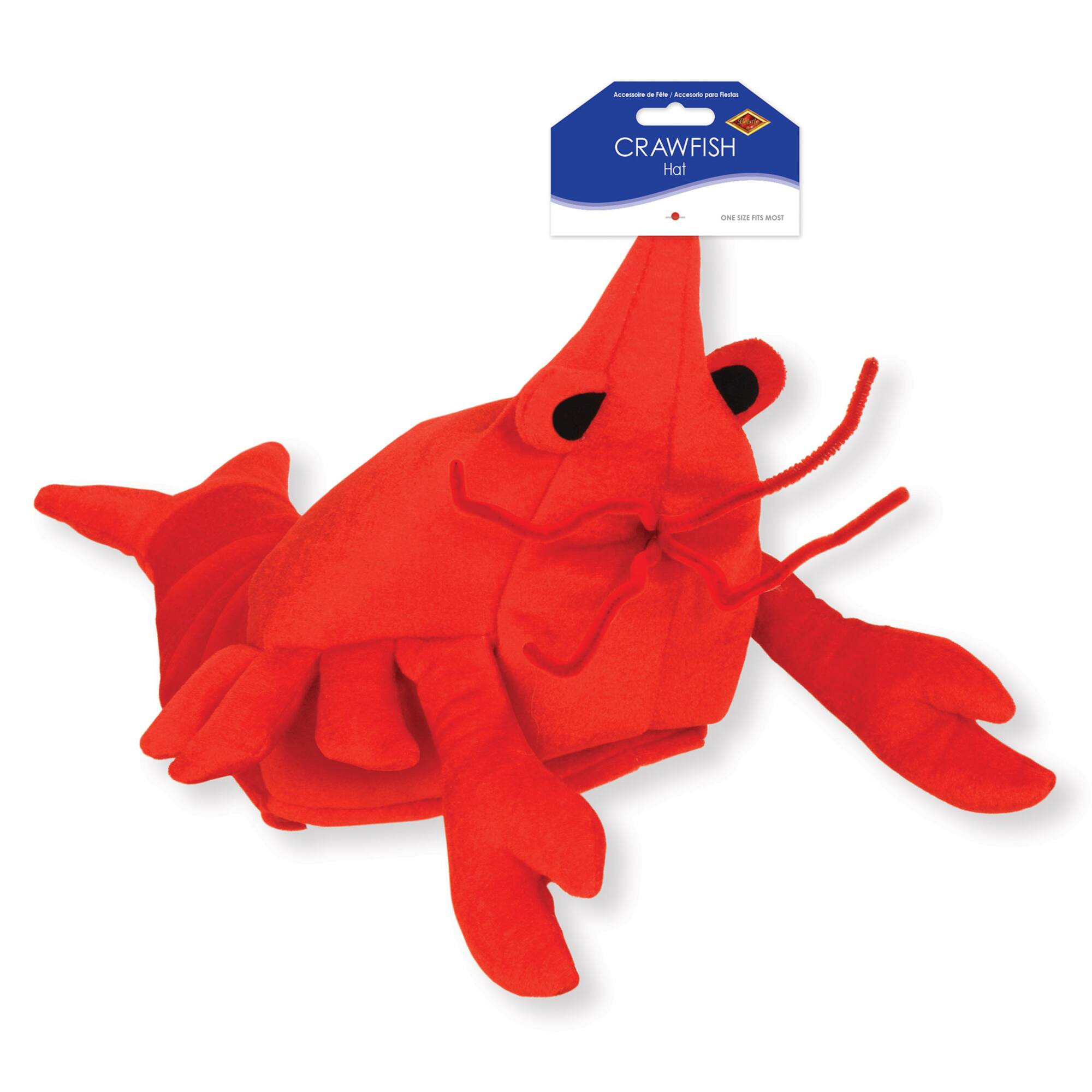 Beistle Red Plush Crawfish Hat